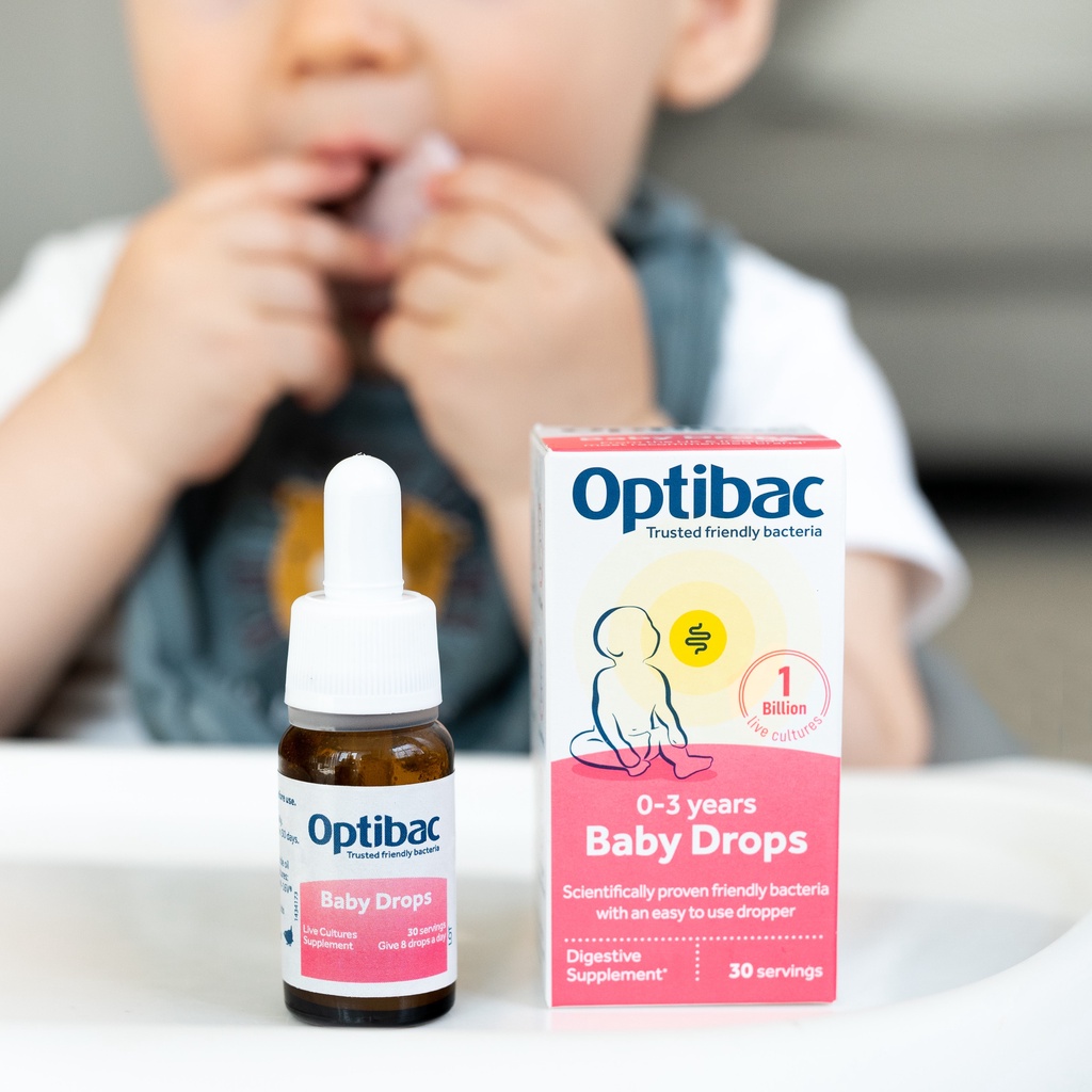 Men vi sinh Optibac Probiotics Baby Drops, bảo vệ đường ruột, tăng đề kháng dạng giọt sử dụng trong 30 ngày 10ml