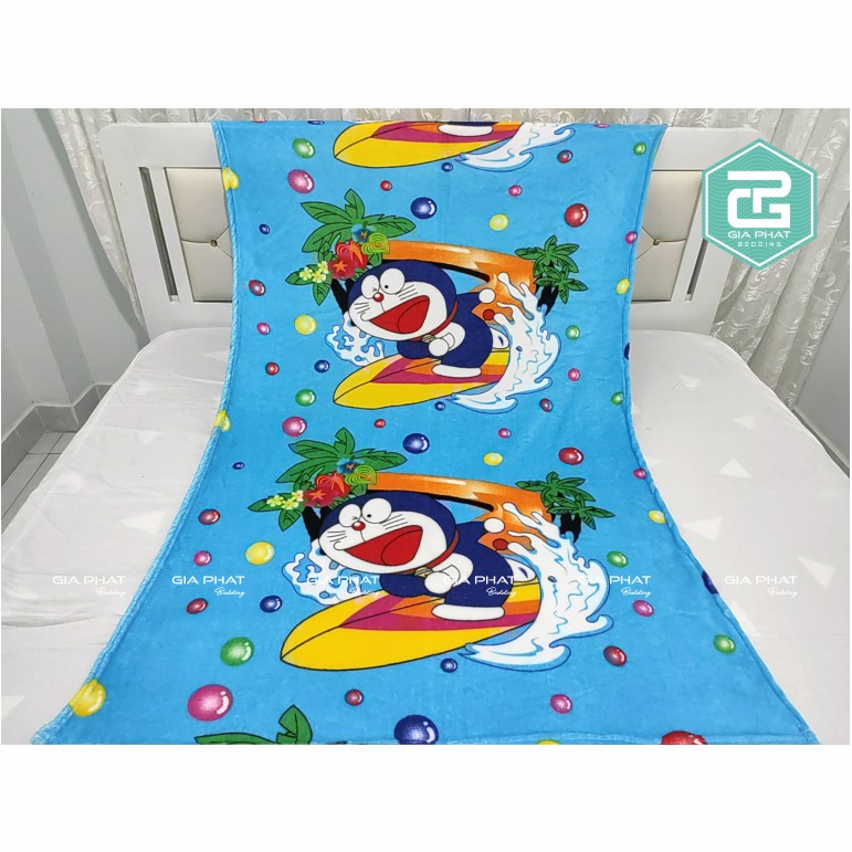 Mền lông tuyết nhung trẻ em, mền cho bé đi học kích thước 1m1 x 1m6