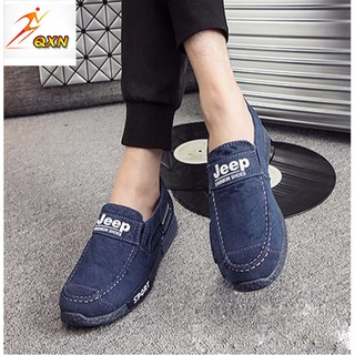 Giày lười nam vải Jean