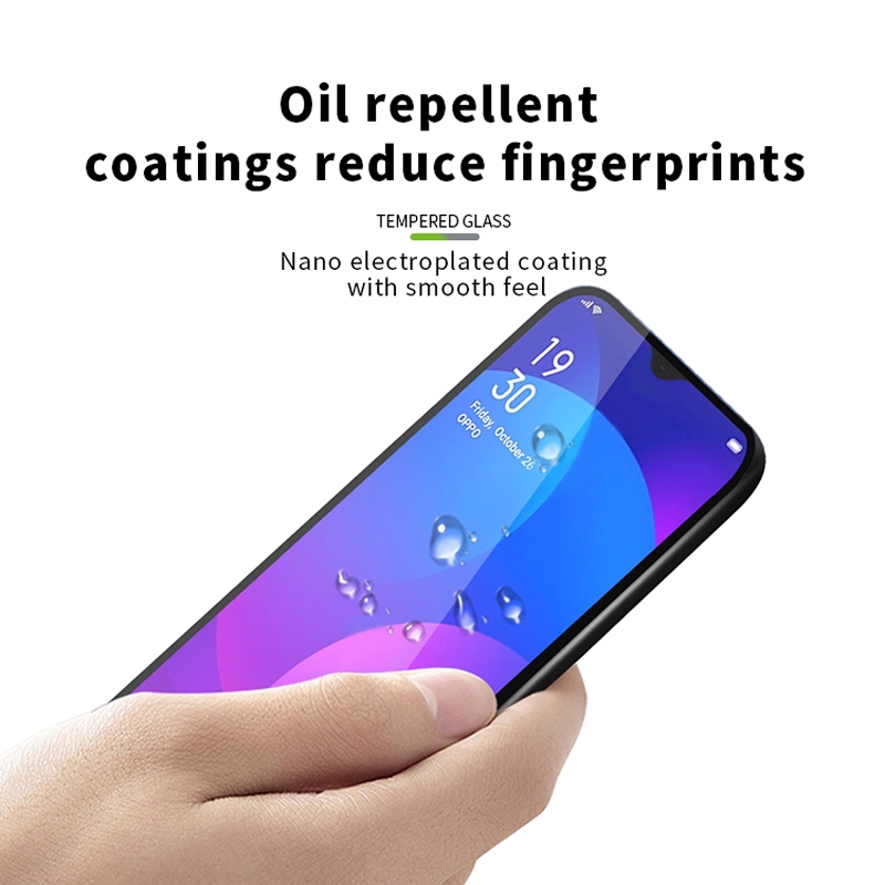 OPPO A9 2020 Tempered Glass Screen Protector For OPPO A5 2020 A1k F11 Pro F9 F7 A7 A5S A3S Full Glue Screen Protector &amp; Camera Lens Glass Protector
