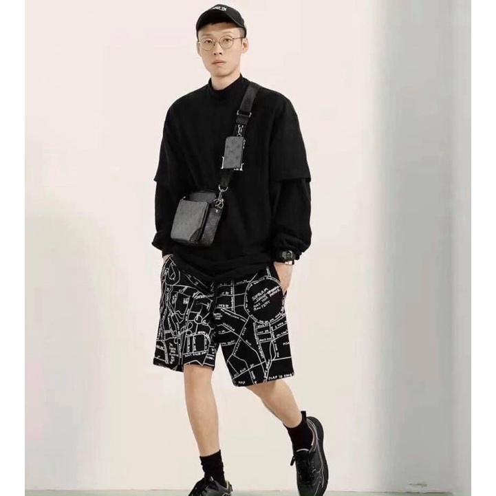 Túi đeo chéo nam set 2in1 Lv Trio Super fullbox