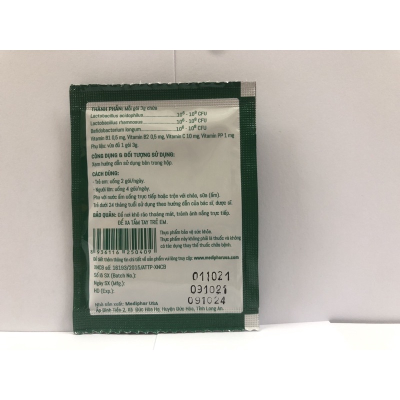 Lactobacillus-Bổ sung vi khuẩn có ích, ức chế vi khuẩn có hại giúp duy trì hệ vi sinh đường ruột