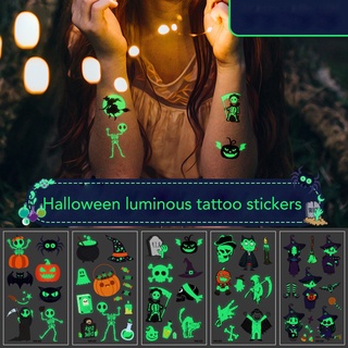 Hình xăm dán dạ quang phong cách halloween cho bé
