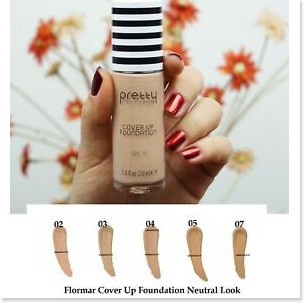 [Auth] Kem Nền Pretty by Flormar Cover Up Foundation Light Ivory 03