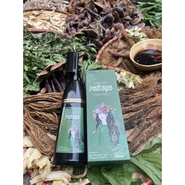 DẦU GỘI PHỦ BẠC THẢO DƯỢC 200ML NHUỘM ĐEN TÓC TÁC DỤNG NHANH, AN TOÀN CHO DA ĐẦU