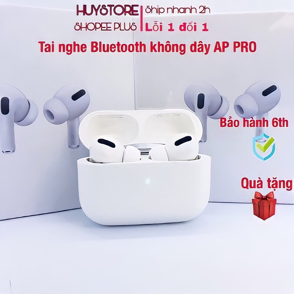 Tại Nghe Bluetooth Không Dây Nhét Tai APro Cao Cấp Dùng Cho IOS - Android Đổi Tên, Định Vị, Xuyên Âm, Chống Ồn