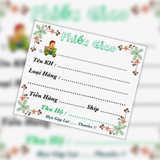 Tem phiếu giao hàng cho các shop xấp 50 tờ