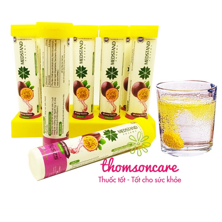 Viên C sủi Medstand vị chanh leo - bổ sung vitamin C - Giúp giải khát và tăng cường thể lực - Lọ 20 viên | BigBuy360 - bigbuy360.vn