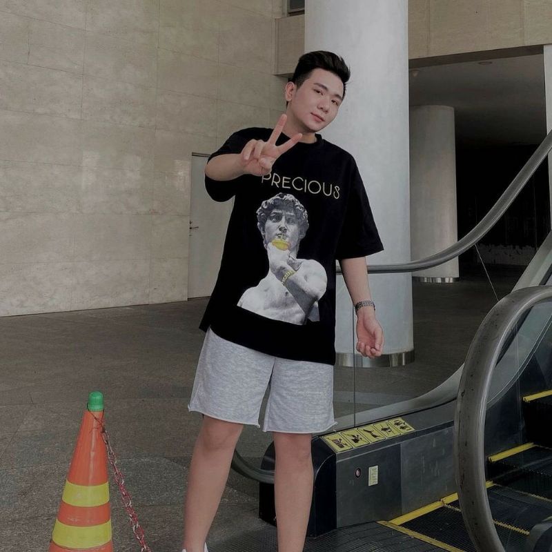 Áo thun tay lỡ nam nữ unisex form rộng THIÊN THẦN PRECIOUS ullzang vải cotton mịn giá rẻ mặc đơn đôi nhóm