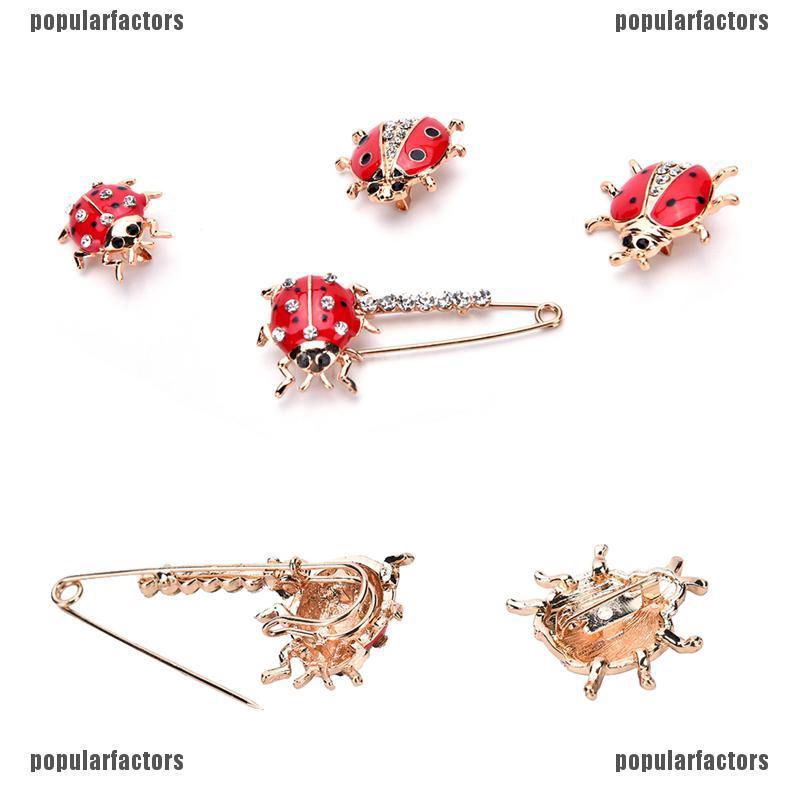 Ghim Cài Áo Tráng Men Hình Cánh Hoa Màu Cam Đính Đá Phong Cách