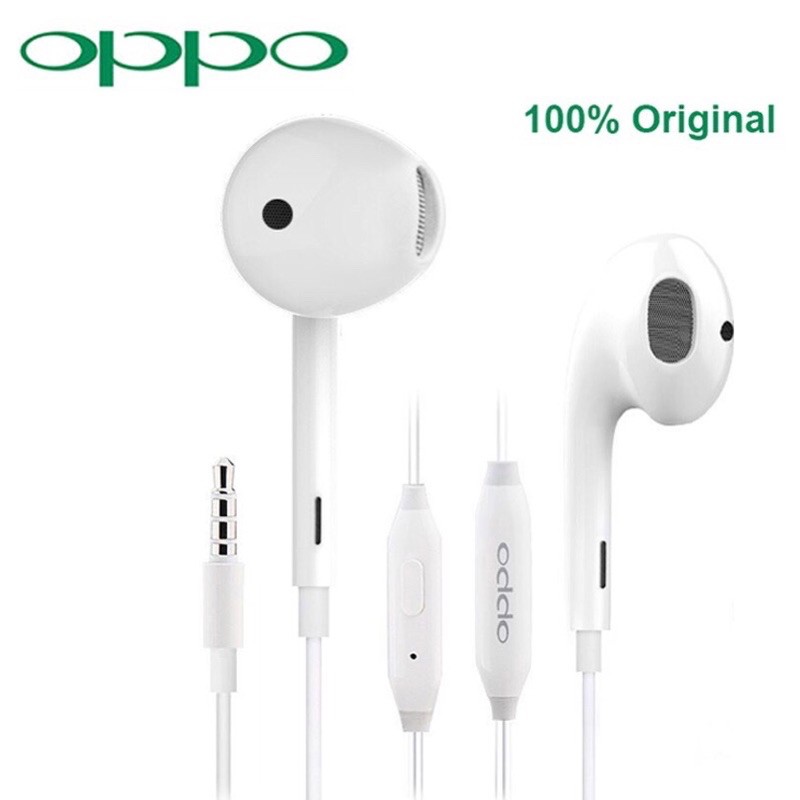 Tai nghe có dây OPPO R11 chính hãng thiết kế nhét tai cổng 3.5mm