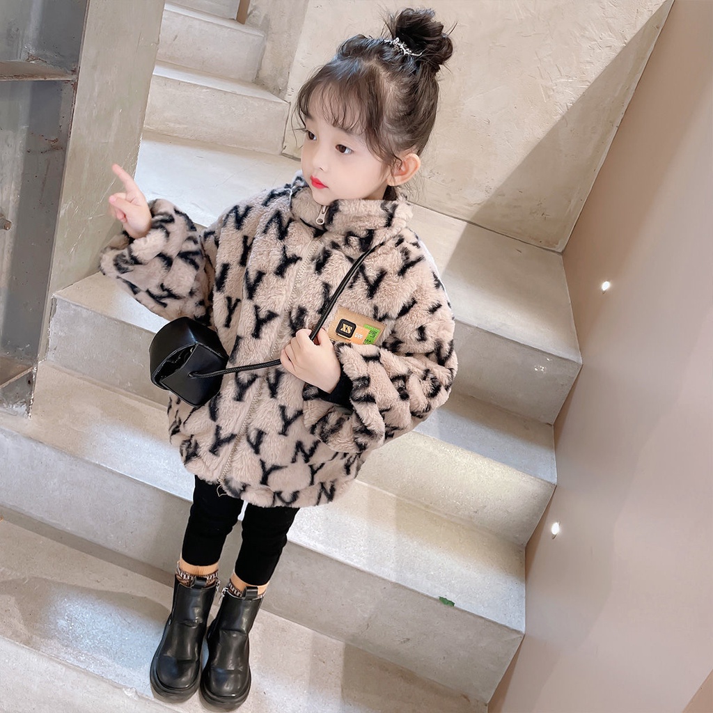 ✻Áo Khoác Cotton Xinh Xắn Dành Cho Bé✻Áo Khoác Chần Bông Dày Dặn In Họa Tiết Da Báo Phong Cách Hàn Quốc Thời Trang Thu Đông Cho Bé Gái