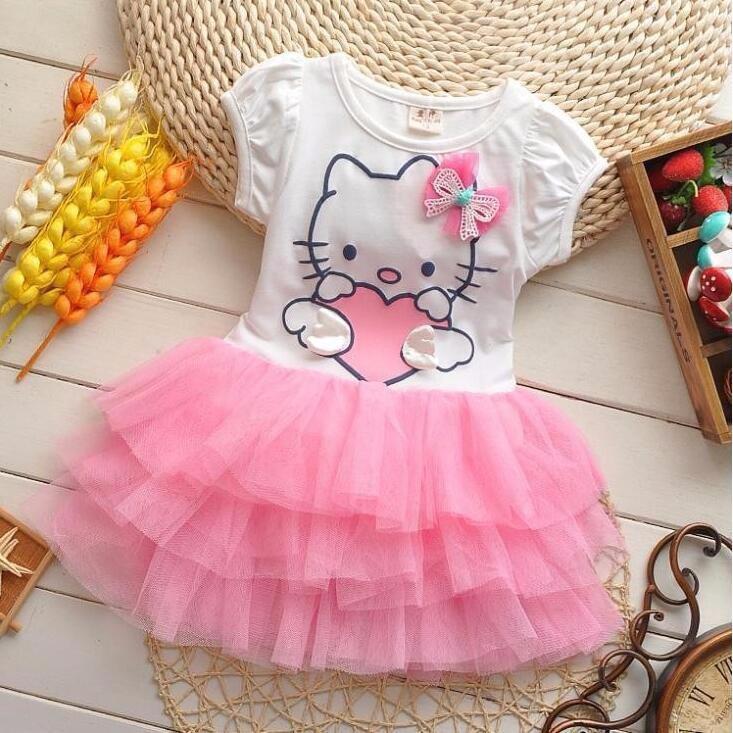 Đầm công chúa họa tiết Hello Kitty dễ thương cho bé gái