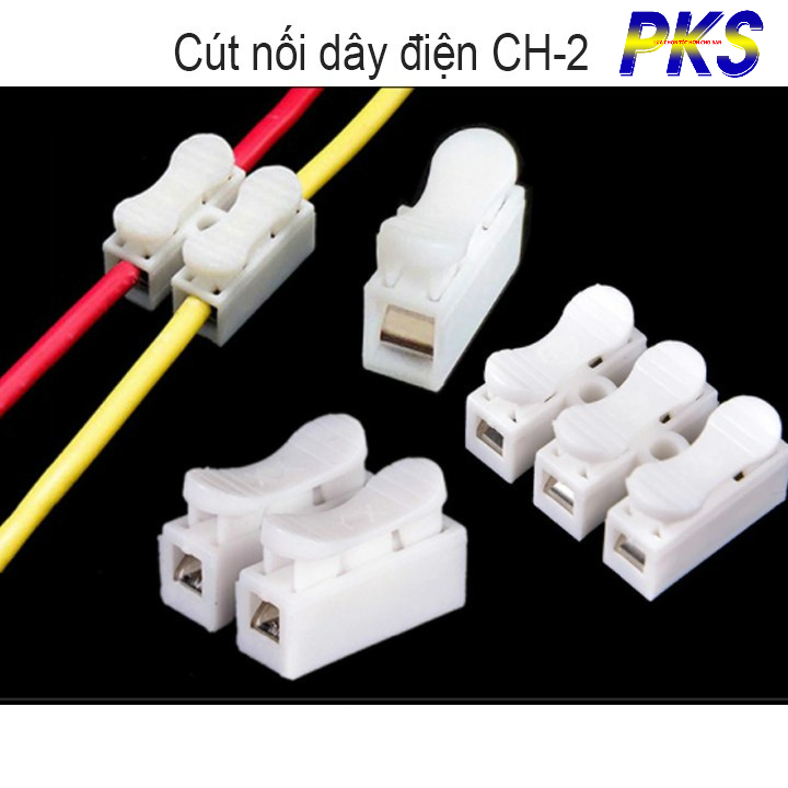Đầu nối dây điện đôi CH2 - Cút nối dây điện - Kẹp nối dây điện