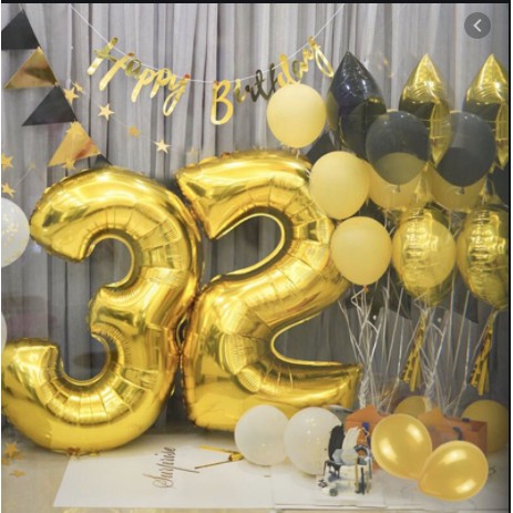 Bóng số size to 70cm trang trí sinh nhật
