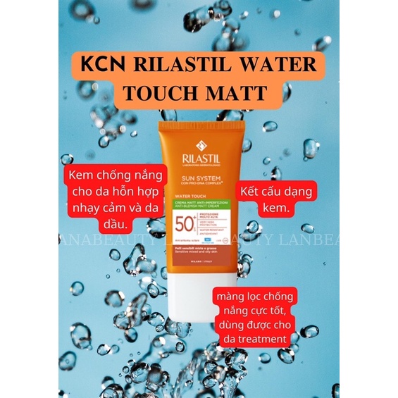 Kem Chống Nắng Rilastil Water Touch Matt Spf50