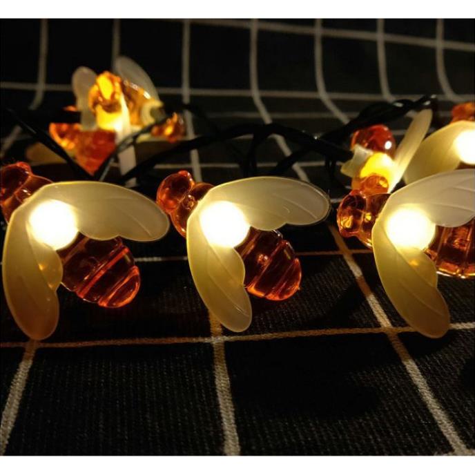 Dây đèn led đom đóm 7 mét 50 bóng, dây đèn trang trí ngoài trời, trong nhà
