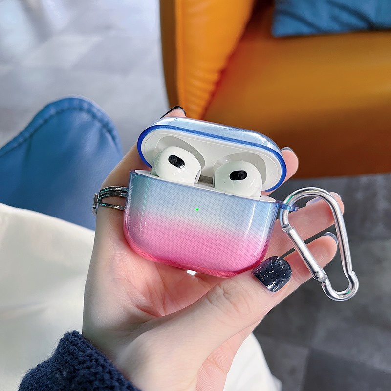 Vỏ Bảo Vệ Hộp Sạc Tai Nghe Baseus Encok W3 Bằng TPU Mềm Trong Suốt Hai Màu Gradient