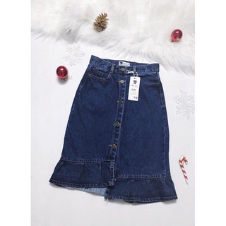 Chân váy jeans đuôi cá
