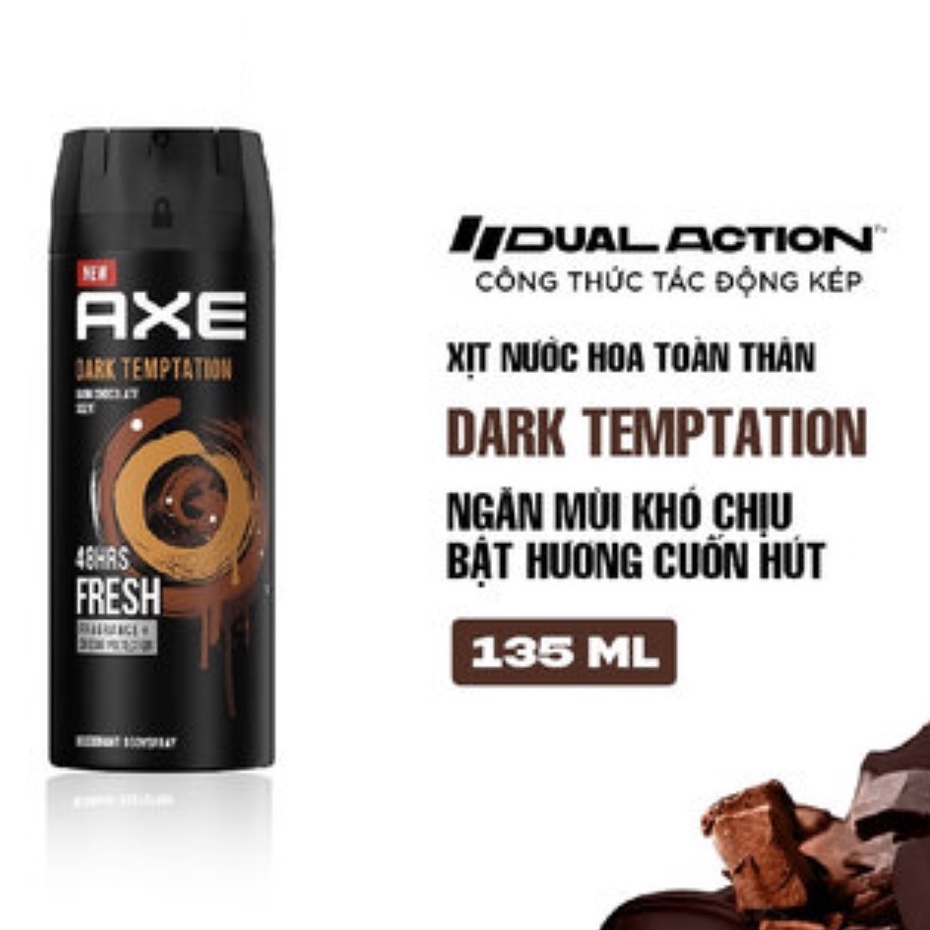 Xịt khử mùi Axe Dark Temptation hương Chocolate chai 150ml