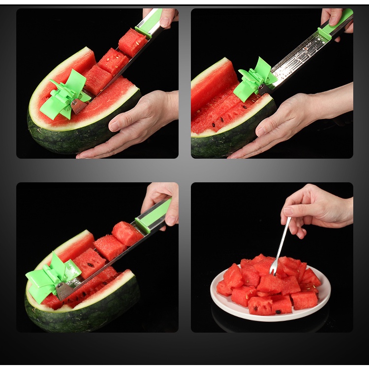 Dụng Cụ Cắt Dưa Hấu ANAEAT Bằng Thép Không Gỉ Làm Salad Tiện Dụng Cho Nhà Bếp