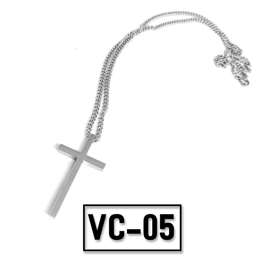 Vòng cổ TITAN thập giá màu bạc - Mẫu VC-05 - SUN ACCESSORIES