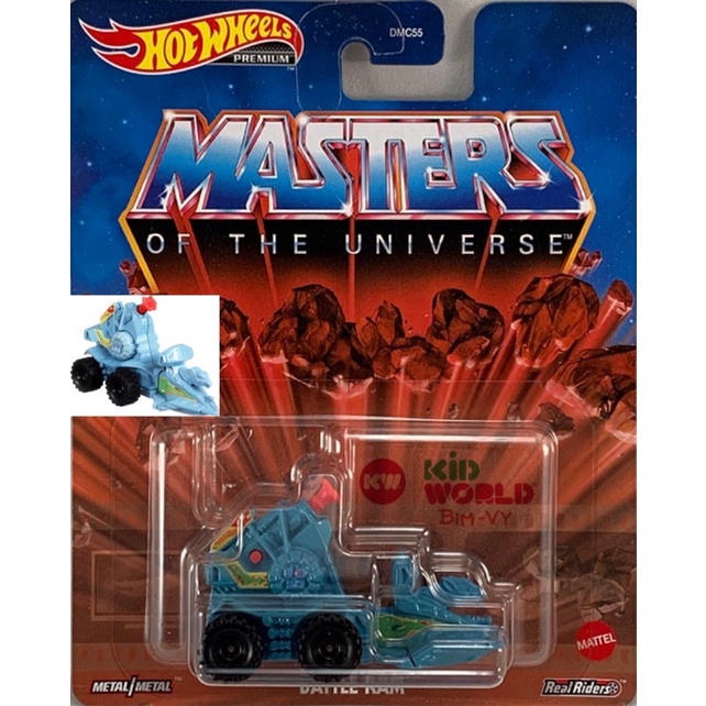 Xe mô hình Hot Wheels Premium Masters of the Universe Battle Ram GRL65, bánh cao su.