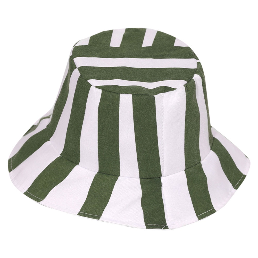 Nón Bucket Họa Tiết Sọc Trắng Xanh Phong Cách Anime Urahara Kisuke