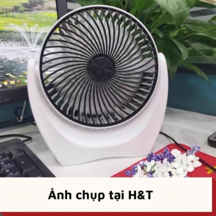 MIỄN SHIP-  Quạt mini để bàn cổng USB di động, động cơ không tiếng ồn để phòng ngủ, xoay 120 độ