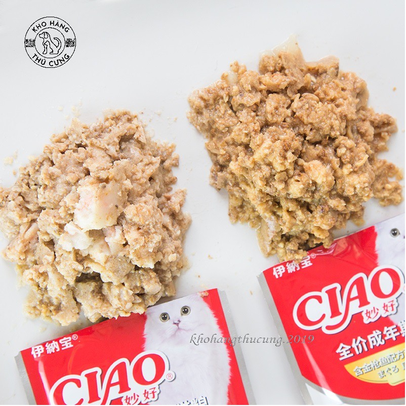 Pate CIAO- cá tươi dinh dưỡng cho mèo kích thích ăn uống- gói 60g