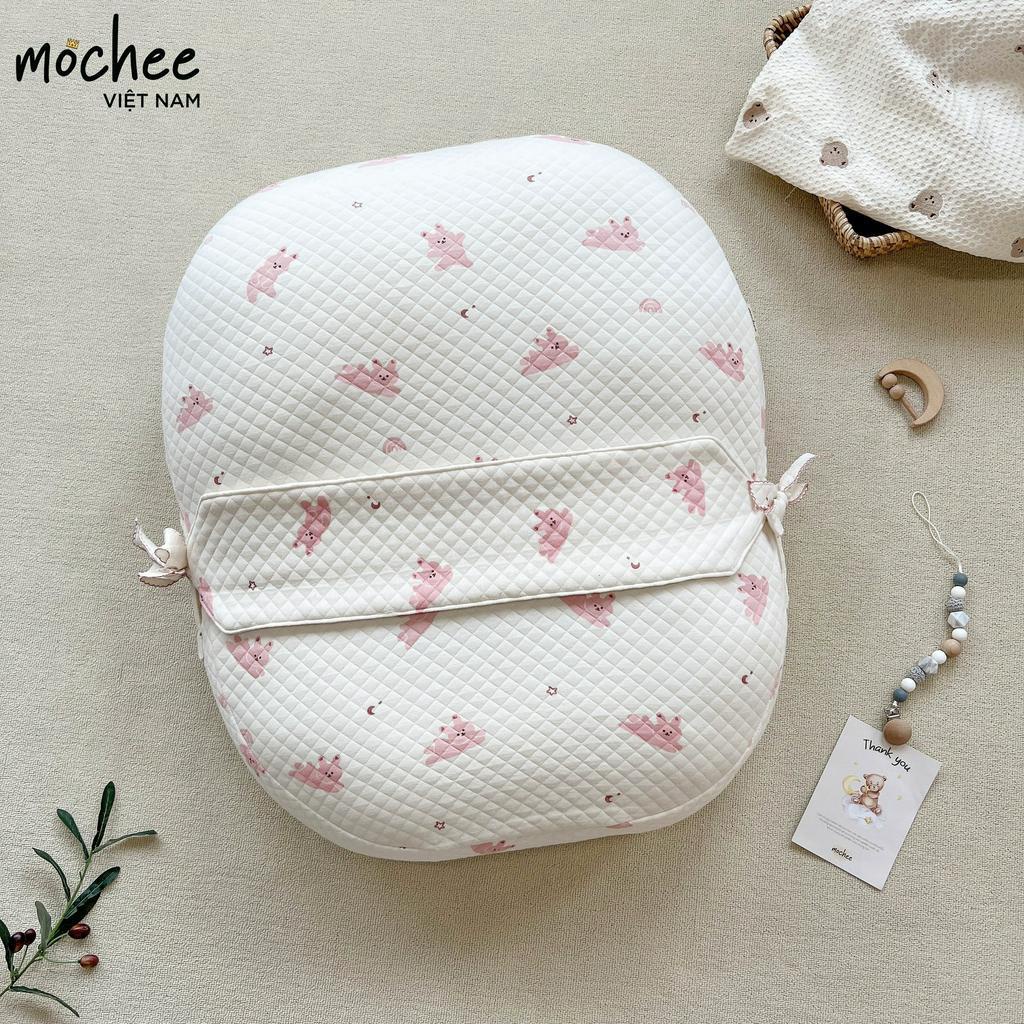 Vỏ gối chống trào ngược cho bé lụa cotton Mochee, bao gối 70x70cm và 70x80cm - Monnie Kids