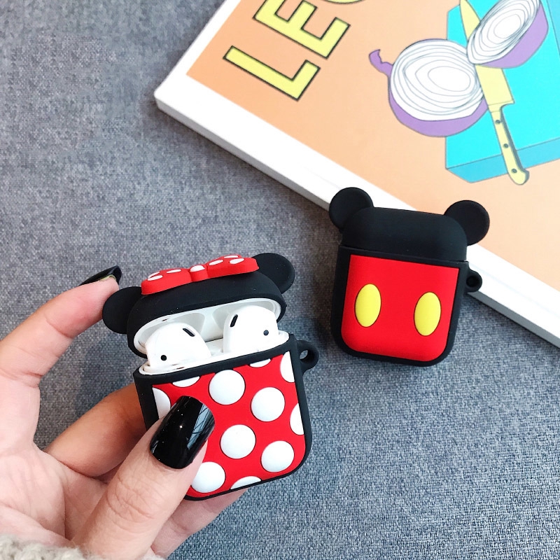 Lilyrose Store Cute Small Apple Airpods 1 2  Pro Case  Mickey Bunny Mike Case AirPods Wireless Earphone Cover