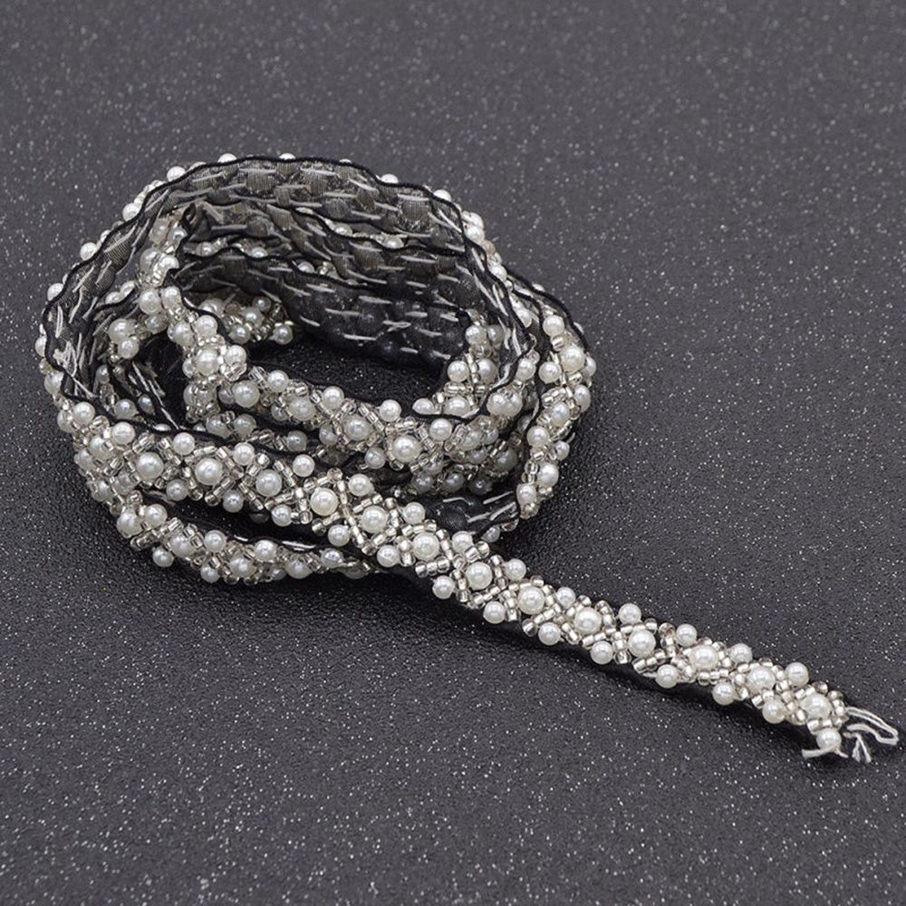 Cuộn Dây Ruy Băng Đính Ngọc Trai Dùng Để Trang Trí Đám Cưới