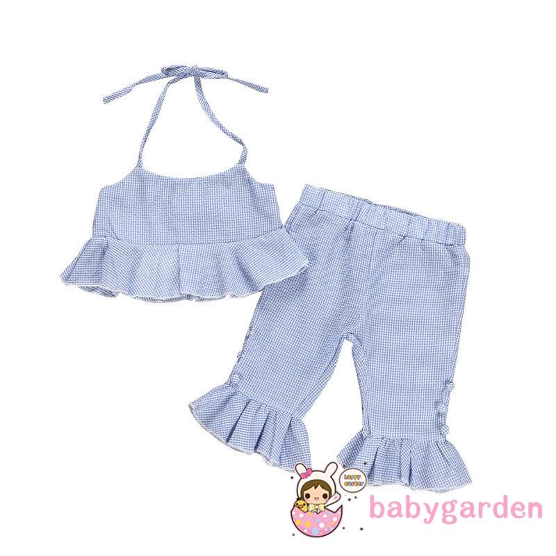 Áo lửng và quần ống loe dễ thương cho bé