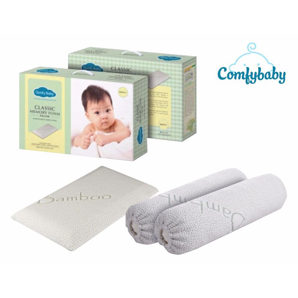 Gối ôm/gối đầu chống ngạt sợi tre cho bé Comfy Baby Organic