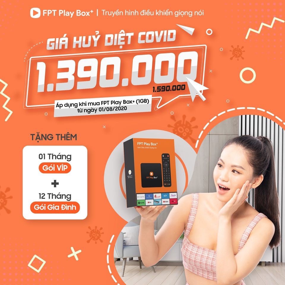 Fpt play box+ 2020 S550/T550 điều khiển giọng nói gam 2G [ Hàng chính hãng ] + Tặng chuột ❤️ Tivi box truyền hình