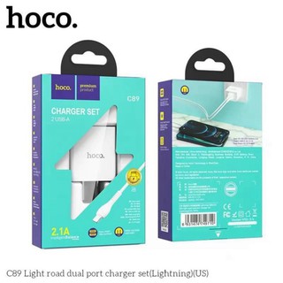 Bộ củ cáp sạc hoco c89 lightning/micro/type c 2.1a