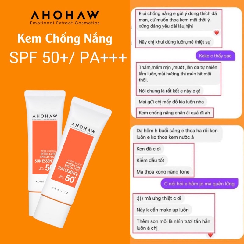 [Chính hãng]Kem chống nắng AHOHAW - SPF 50+/PA+++ Sun Essence