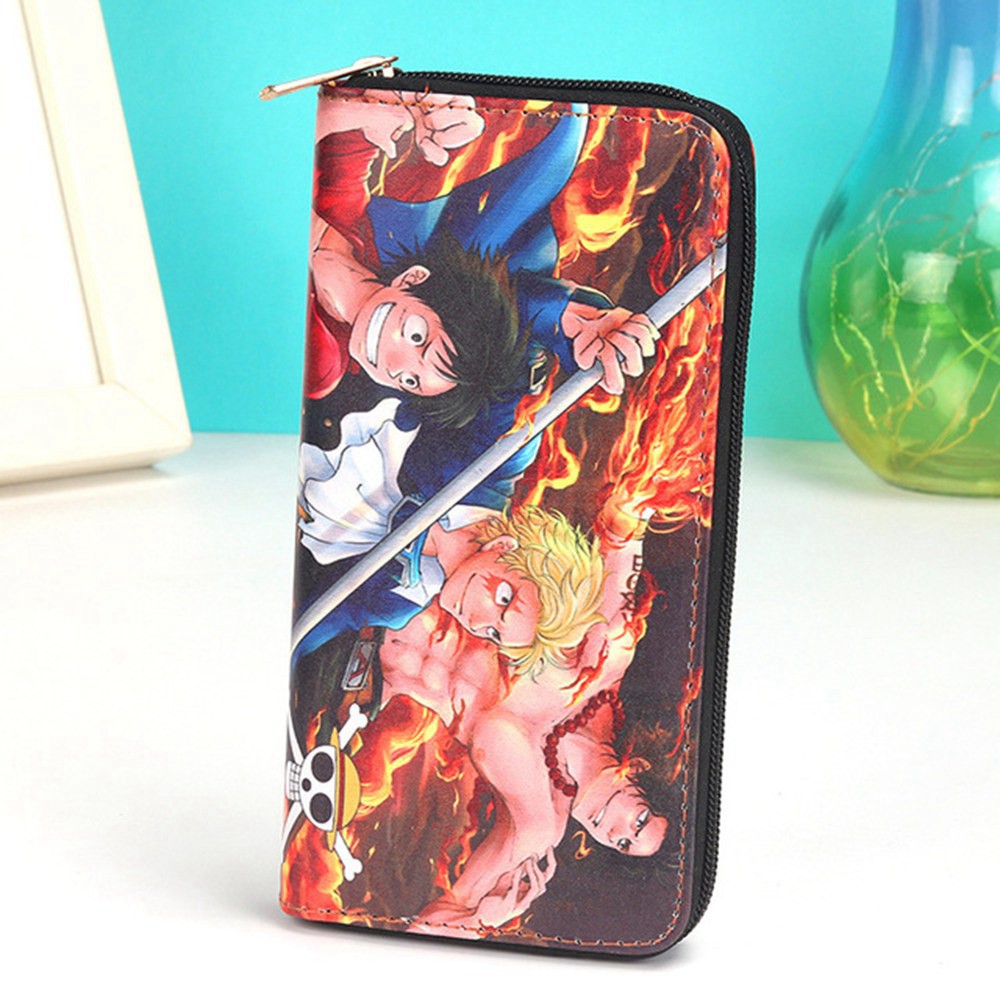 Ví Dài Có Khóa Kéo Họa Tiết Hoạt Hình One Piece Cho Bé Trai