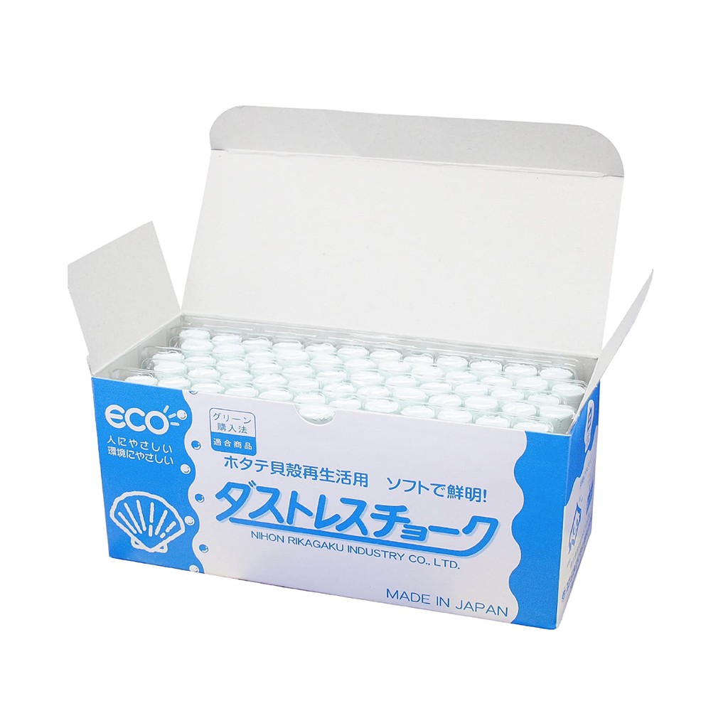 Phấn trắng viết bảng an toàn số 1 Nhật Bản Rikagaku 72 viên