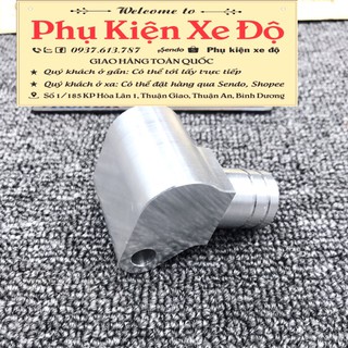 Cục nhôm đầu bò ex 150 gắn ống nuoc phiên bản V2