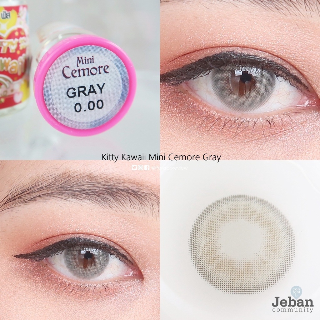 Áp Tròng Giãn Nhẹ CEMORE GRAY Ẩm Cao 55% HSD 6 Tháng Lens Xám Sáng Tây Đi Tiệc Đủ Độ Có Lệch Phù Hợp Mắt Nhạy Cảm