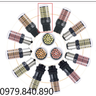 1 Bóng đèn Led Canbus xi nhan ô tô T20 chân dẹp 7440 hoặc chân tròn BAU15s