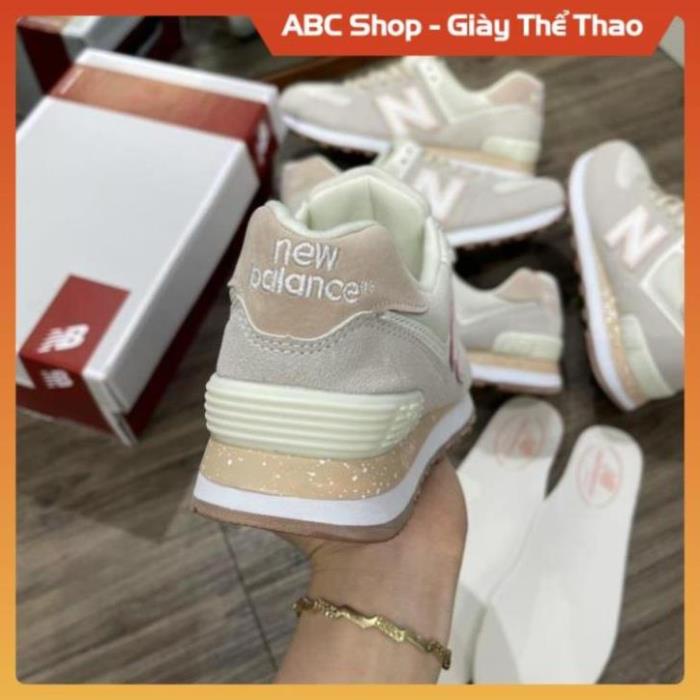 GIÀY NEW BALANCE 574 HỒNG XÁM FULL PHỤ KIỆN , GIẦY NB NEW CRT 300, NEW 574 XỊN 💜