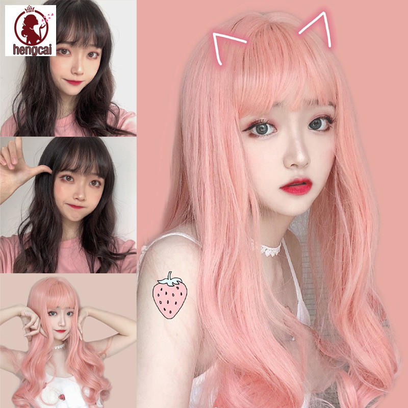 ❤️❤️Bộ tóc giả nguyên đầu xoăn gợn sóng cho nữ
