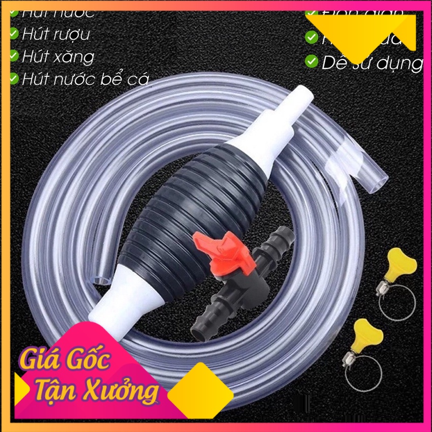 Dụng cụ hút xăng dầu thủ công kiểu mới hút nước bể cá - ống hút chất lỏng đa năng bóp tay tự động - shop_giahuong