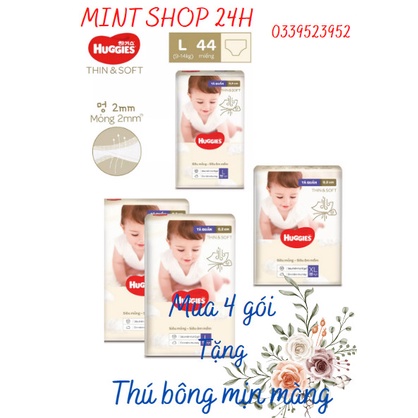 Tã quần Huggies skincare mới L38/M42/xl32 +6 miếng/ Thin & Soft mỏng tàng hình size XL36/L72/XL62/XXL28