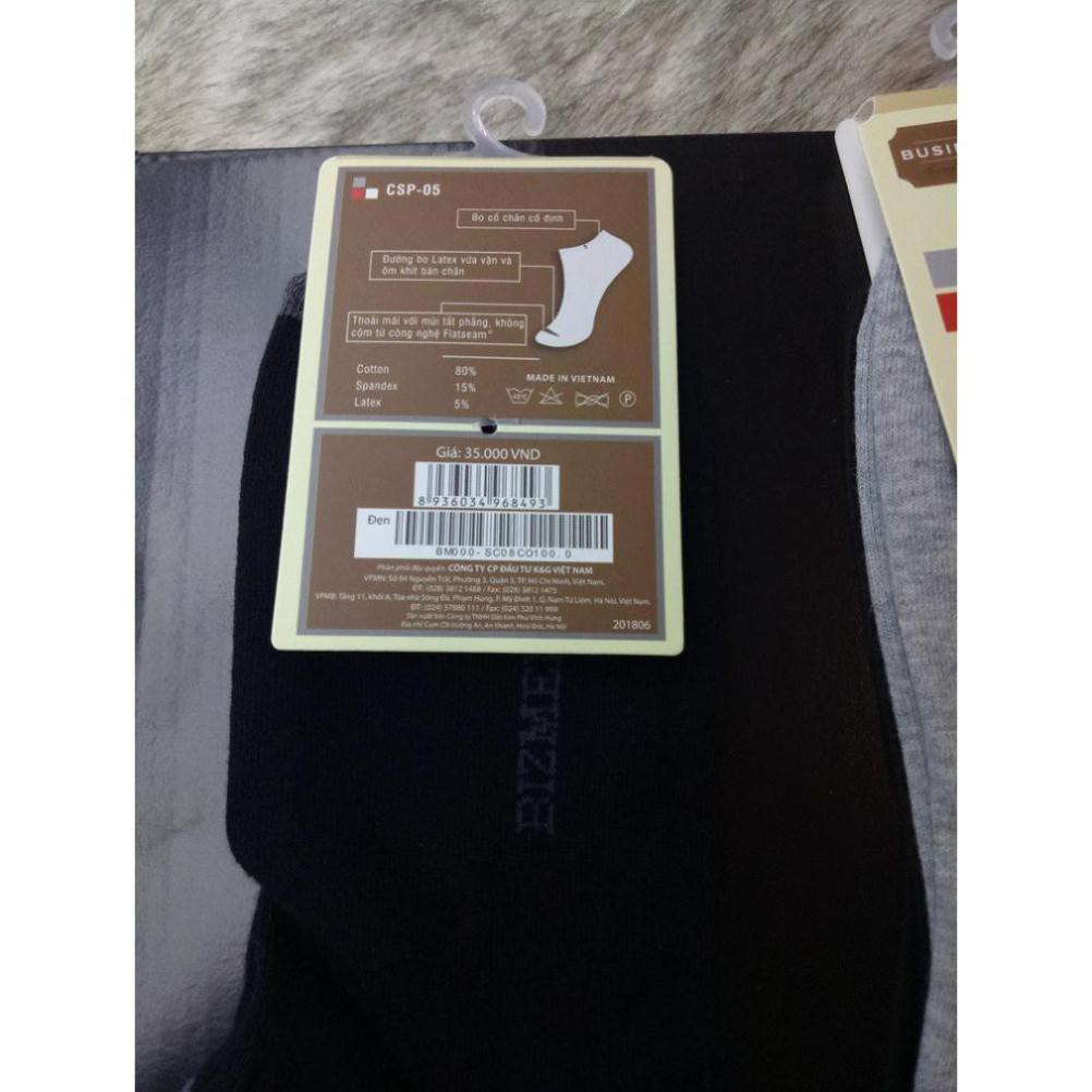 Tất thể thao Bizmen CSP-05 cổ ngắn kháng khuẩn khử mùi