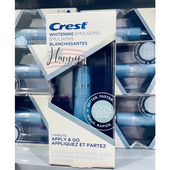 Crest Whitening Emulsions (Tuýt sử dụng trắng răng) (HSD 09.2022) (12ml)