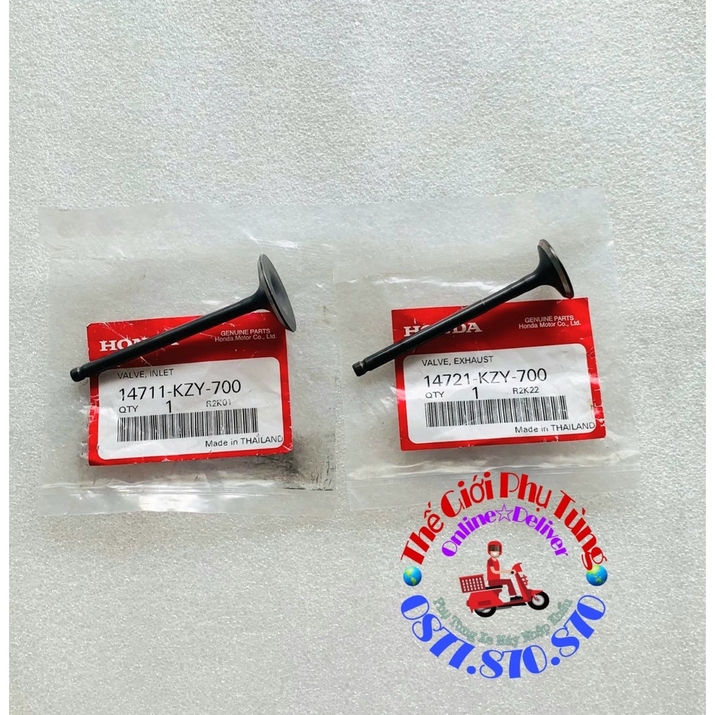 Cặp Xupap Vario, Click thái zin thái lan - 14711-KZY-700/ 14721-KZY-700